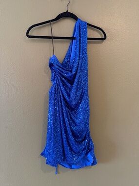 Hello Molly Cobalt Sequin Party Dress
